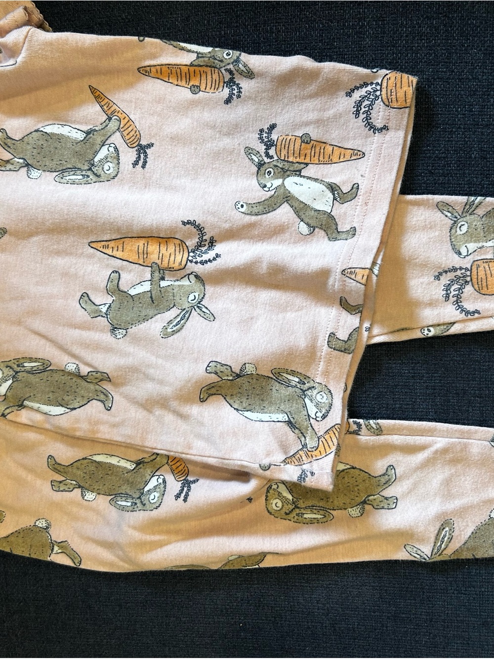 Carter's Light Pink Bunny & Carrot Pajama Set